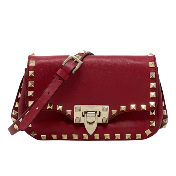 Valentino Red Mini Rockstud Bag - Picture 1 of 10